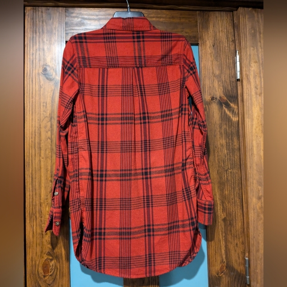 Carhartt Rugged FlexFlannel red/black BuffaloCheck button down Tunic/Top XSmall - Picture 7 of 14